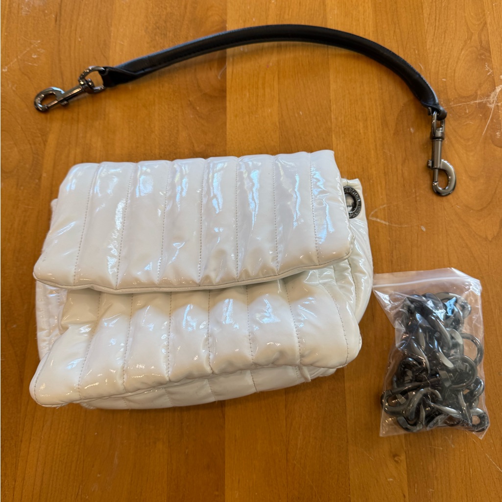 Think Royln White Quilted Shoulder Bag